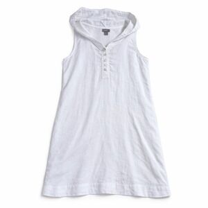 J.Jill Linen Dress – S Petite White Hooded Sleeveless Henley READ